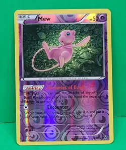 Mew - 29/124 - Pokemon 2016 Fates Collide XY Reverse Holo Rare Card NM - Image 2