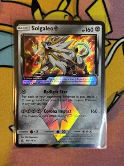 Solgaleo 89/156 Prism Star Rare Sun & Moon Ultra Prism Pokemon Card NM-LP - Image 1