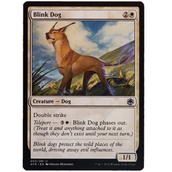 x4 Blink Dog AFR MTG M/NM Playset Uncommon White Creature Dog Double Strike TCG - Image 1