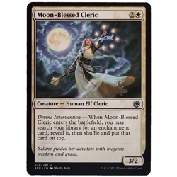 x4 Moon-Blessed Cleric AFR MTG M/NM Playset Uncommon White Creature Human Elf - Image 1