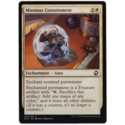 x4 Minimus Containment AFR MTG M/NM Playset Common White Enchantment Aura TCG - Image 1