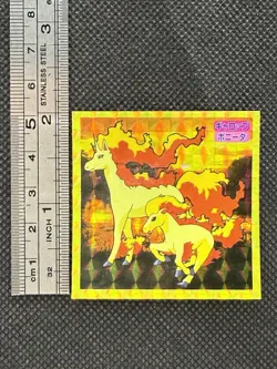 Ponyta Rapidash Pokemon Japanese Top No. 077 078 Holo Topsun Sticker - Image 2