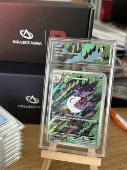Carte Pokemon Gradee 9 Mint Collect Aura Arbok TEF 176/162 AR Forces Temporelles - Image 1