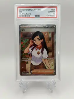 2025 Pokemon Pre EN Eri #136 Ultra Rare GEM MT PSA 10 - Image 1