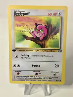 Jigglypuff 54/64 Pokemon Jungle 1st Edition NM / MINT 1999 WOTC - Image 1