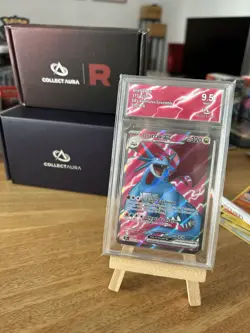 Carte Pokemon Gradee 9.5 Mint+ Collect Aura Drattak Ex JTG 177/159 Full Art - Image 1