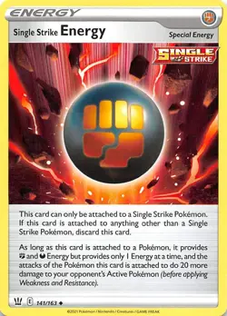 Single Strike Energy 141/163 Prize Pack Series Cards Pokemon 003475 - Image 1