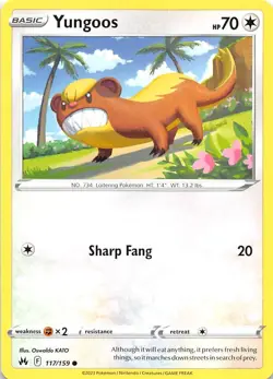 Yungoos 117/159 Crown Zenith Pokemon 003520 - Image 1
