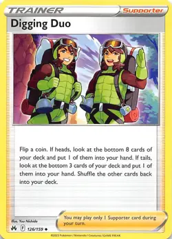 Digging Duo 126/159 Crown Zenith Pokemon 003513 - Image 1