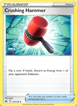 Crushing Hammer 159/202 SWSH01 Sword & Shield Base Set Pokemon 003515 - Image 1
