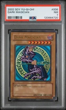YUGIOH PSA 7 (NM) 2002 Dark Magician SDY-006 Rare Unlimited YU-GI-OH - Image 1