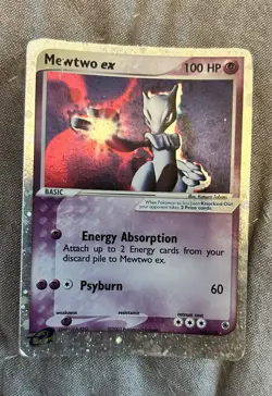 Pokemon TCG Mewtwo EX Holo Ultra Rare Card Ruby Sapphire Vintage - Image 1