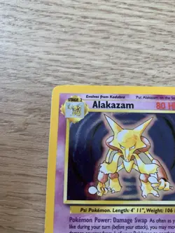 Pokemon Card TCG Alakazam 1/102 Base Set Unlimited Holo Rare Vintage WOTC - Image 3