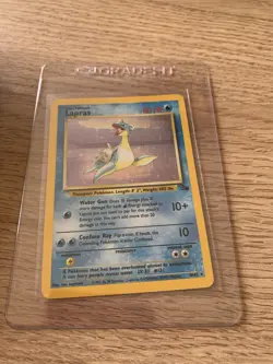 Lapras 10/62 Fossil Set Holo Rare Pokemon WOTC Card - Image 1