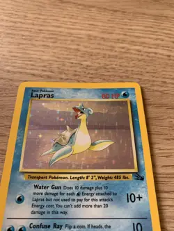 Lapras 10/62 Fossil Set Holo Rare Pokemon WOTC Card - Image 5