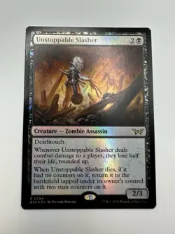 MTG TCG Unstoppable Slasher (0294) Duskmourn: House of Horror Foil - Image 1