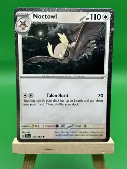 Noctowl 127/162 Temporal Forces Cosmos Holo 🌀 DOUBLE SWIRL 🌀 Pokemon TCG Promo - Image 3