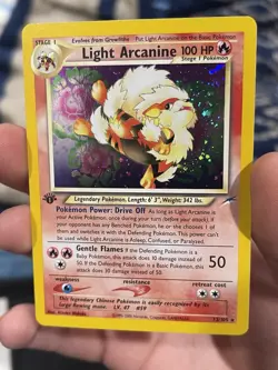 Pokemon Neo Destiny Light Arcanine 1st Edition 12/105 Holo Rare NM - Image 1