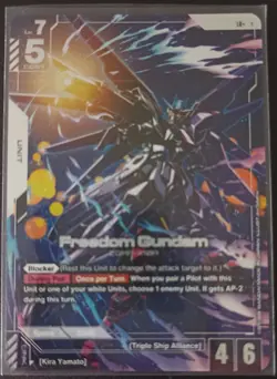 Freedom Gundam GD01-065 LR+ Alt Art GUNDAM TCG CARD GAME ENGLISH NEWTYPE RISING - Image 1