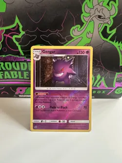 Gengar 38/111 Pokemon Crimson Invasion Sun & Moon Reverse Holo Rare Card - NM - Image 1