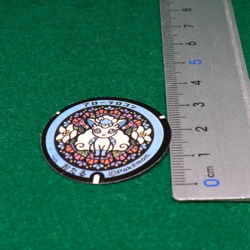 Alolan Vulpix Pokemon Manhole Type Seal Sticker Nintendo Gamefreak Japanese F/S - Image 2
