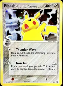Pokemon 2006 Pikachu Delta Species 035 Black Star Promo LP/MP+ - Image 1