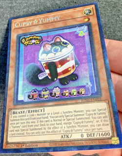 Yugioh Cupsy Yummy JUSH-EN016 Collector ‘s Rare 1st Edition NM - Image 1