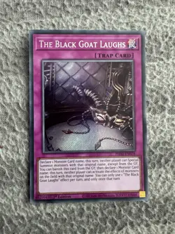 Yu-Gi-Oh! The Black Goat Laughs 1st Edition Secret Rare Card PHNI-EN078 - Image 1