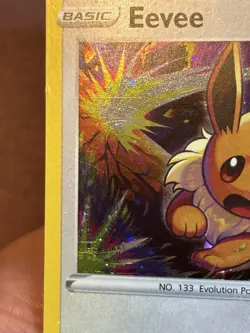Eevee SWSH118 Black Star Promo Error Holo Bleed & HD COSMO SWIRL Pokemon Card - Image 5