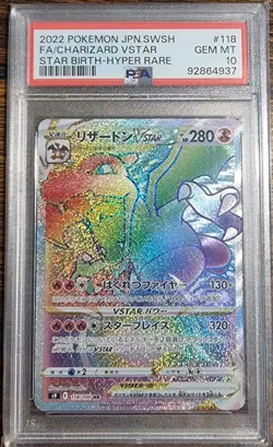 PSA 10 Charizard VSTAR 118/100 Star Birth HR Rainbow Japanese Pokemon Card - Image 1