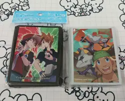 Pokemon Card Deck Shield Sleeve Set Red Green Hiker Japan - Image 1