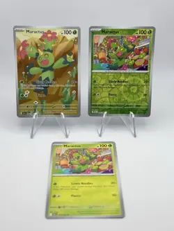 Pokemon - Maractus 93 (IR), 8 (Regular & Rev. Holo) - Lot Of 3 Cards - Image 1