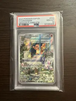 2023 POKEMON SVP EN-SV BLACK STAR PROMO #044 CHARMANDER OBSIDIAN FLAMES PSA 10 - Image 1