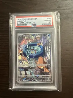 Squirtle TCG 148/142 Stellar Crown Illustration Rare PSA 10 Gem Mint Pokemon - Image 1