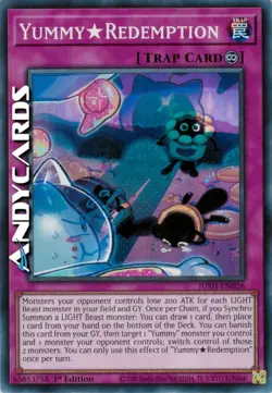 YUMMY★REDEMPTION • (Yummy★Redenzione) • Super R • JUSH EN026 • 1Ed • Yugioh! - Image 1