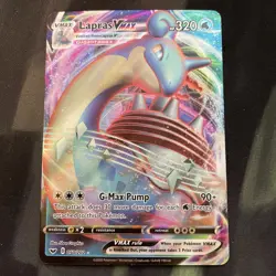Lapras Vmax 050/202 Sword & Shield NM Full Art Ultra Rare Pokemon Card Water - Image 1