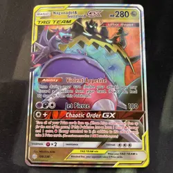 Naganadel & Guzzlord GX (158/236) - 2019 Pokemon Card - Cosmic Eclipse Tag Team - Image 1