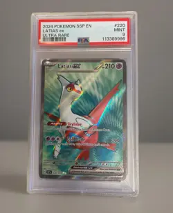 Latias ex 220/191 SSP 2024 Pokemon PSA 9 Mint Ultra Rare Holo Full Art Card - Image 1