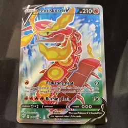 Centiskorch V (Full Art) 179/189 Swsh03: Darkness Ablaze Holo Pokemon Card Fire - Image 1