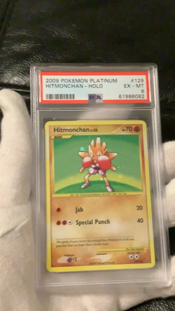 HITMONCHAN 129/127 PLATINUM BASE set 2009 pokemon card PSA 6 NM - Image 2