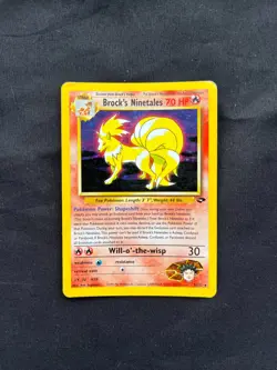 Brock's Ninetales - Pokemon Card Holo Rare 3/132 Gym Challenge LP/MP - Image 2