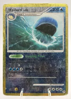 Pokemon TCG - Wailord 30/106 - Great Encounters - Reverse Holo Rare - 2008 - Image 1
