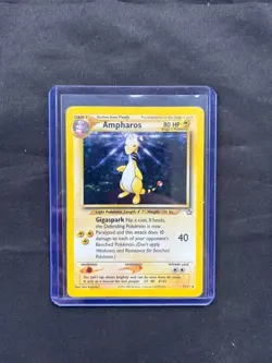 Pokemon Ampharos Holo 1/111 Set Neo Genesis Unlimited LP/MP SWIRL - Image 1
