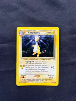 Pokemon Ampharos Holo 1/111 Set Neo Genesis Unlimited LP/MP SWIRL - Image 2