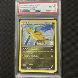 2013 POKEMON PLASMA FREEZE DRAGONITE #83 HOLO PSA 8 NEAR MINT #112754520 - Image 1