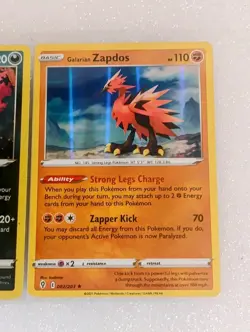 GALARIAN MOLTRES, ARTICUNO, ZAPDOS Evolving Skies Holo rare Pokemon TCG Set NM - Image 3
