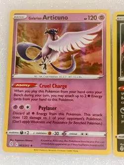 GALARIAN MOLTRES, ARTICUNO, ZAPDOS Evolving Skies Holo rare Pokemon TCG Set NM - Image 4