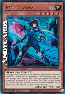 K9-17 IZUNA • Ultra R • JUSH EN031 • 1Ed • Yugioh! • ANDYCARDS - Image 1