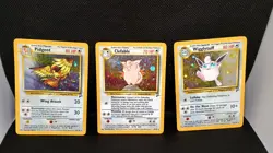 Pokemon TCG - Pidgeot, Wigglytuff, Clefable(SWIRL) - Base 2 Holo Card Lot (MP) - Image 1