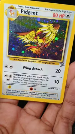 Pokemon TCG - Pidgeot, Wigglytuff, Clefable(SWIRL) - Base 2 Holo Card Lot (MP) - Image 5